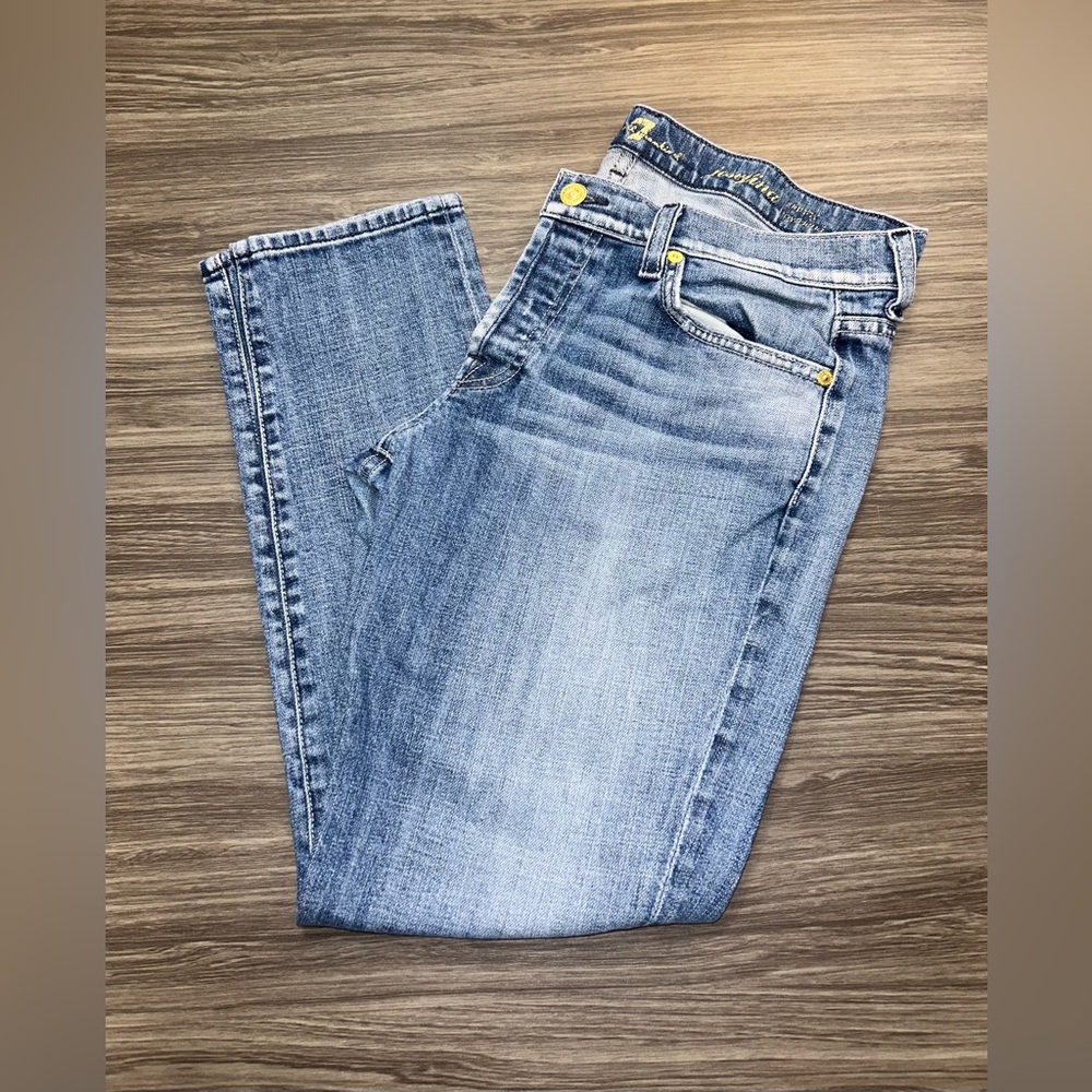 7 For All Mankind Josefina Curvy Boyfriend Skinny Jeans Size 29